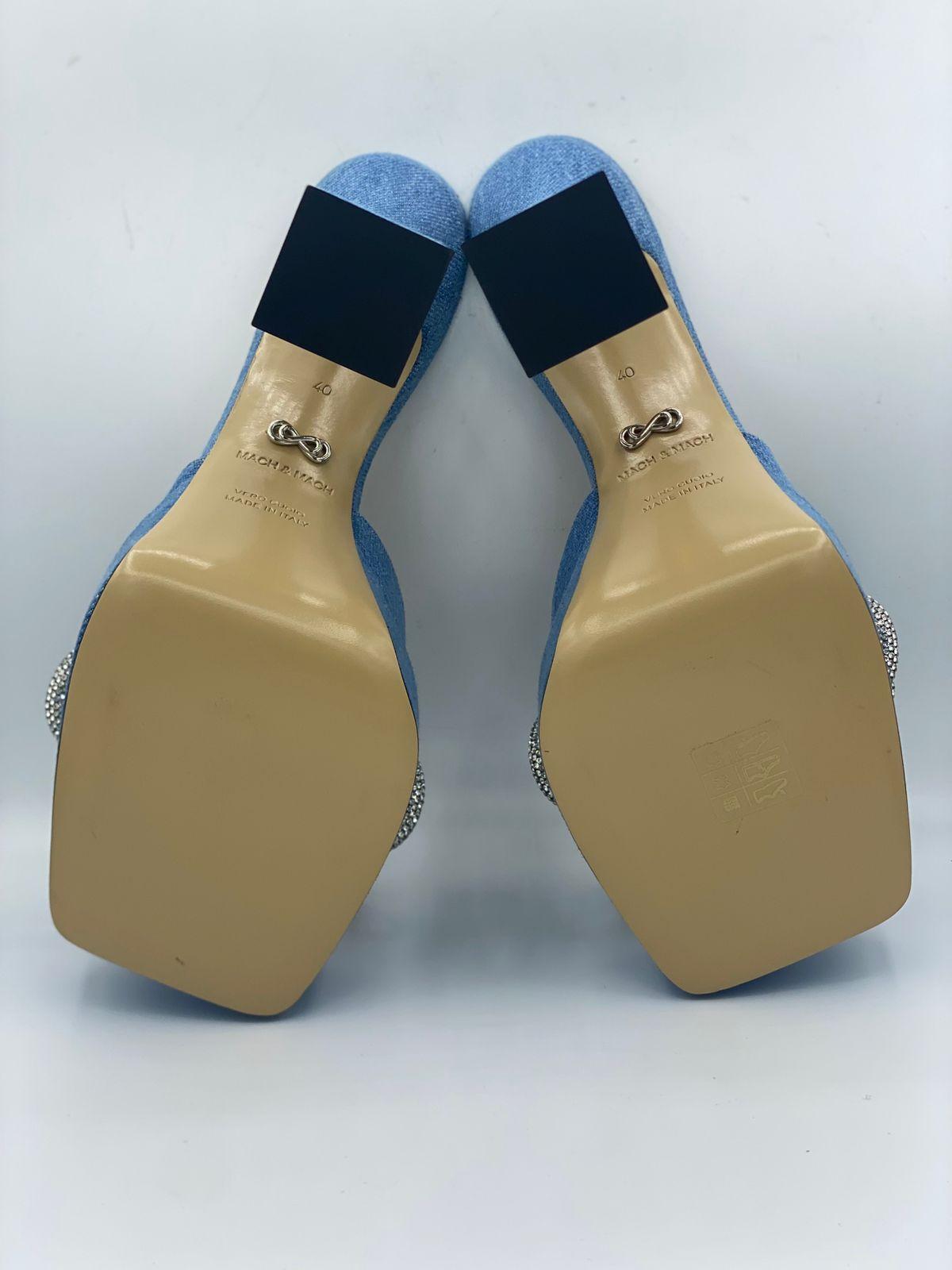 Mach & Mach denim platform heels thumbnail 3