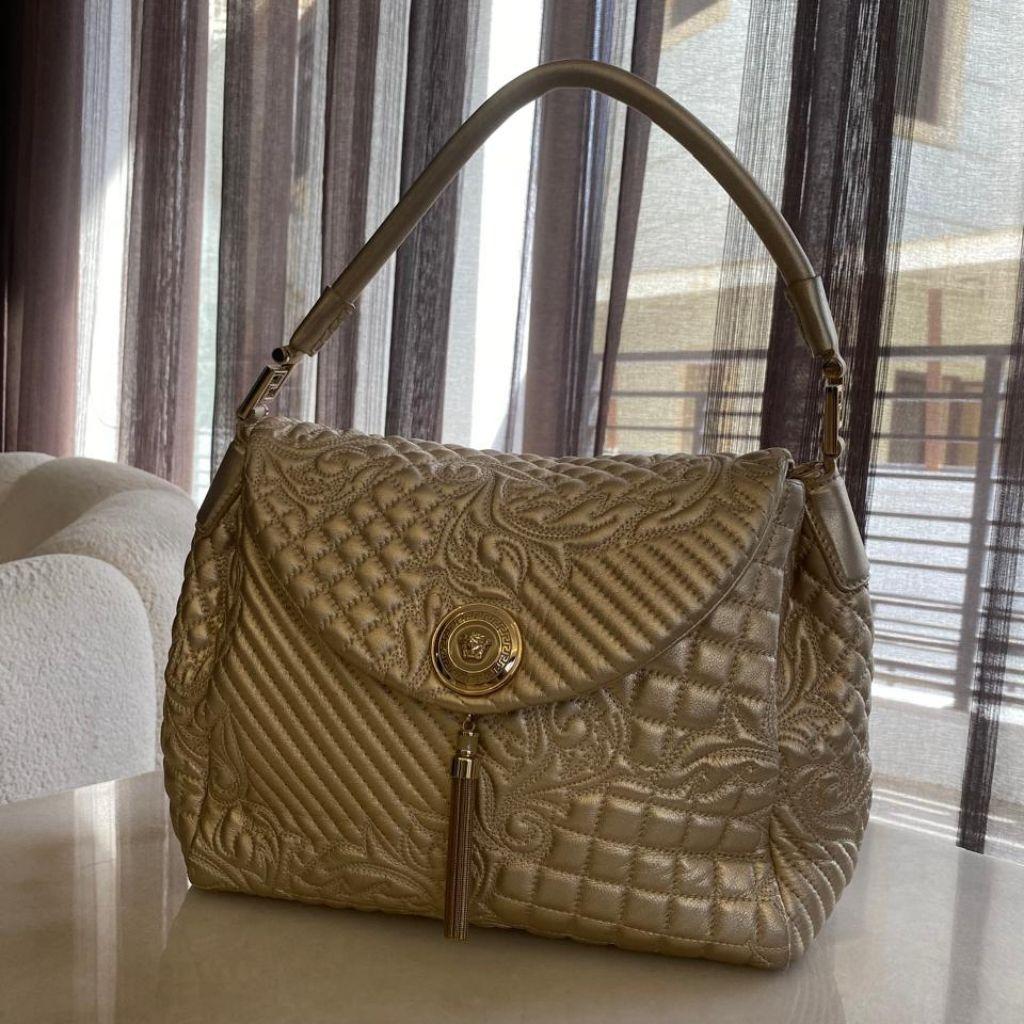 Versace Talia Vanitas Leather Shoulder Bag