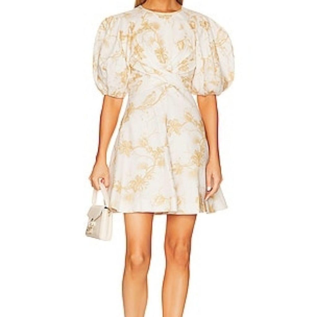 Zimmermann wrap mini dress in Keira Tan thumbnail 1