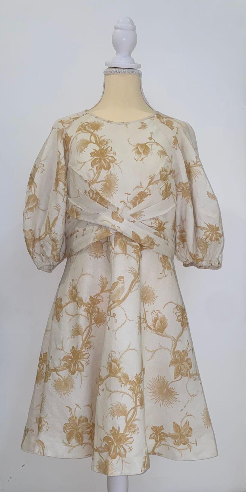 Zimmermann wrap mini dress in Keira Tan thumbnail 2