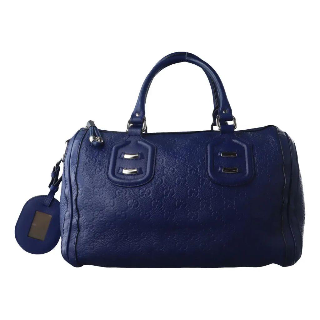 Gucci Blue leather techno boston bag thumbnail 1
