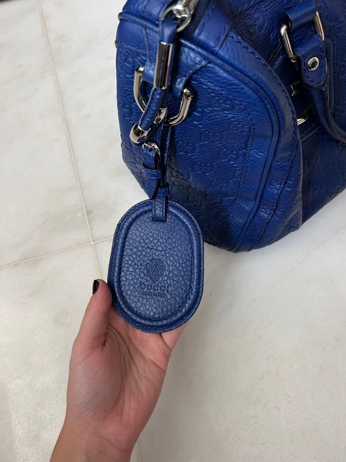 Gucci Blue leather techno boston bag thumbnail 4