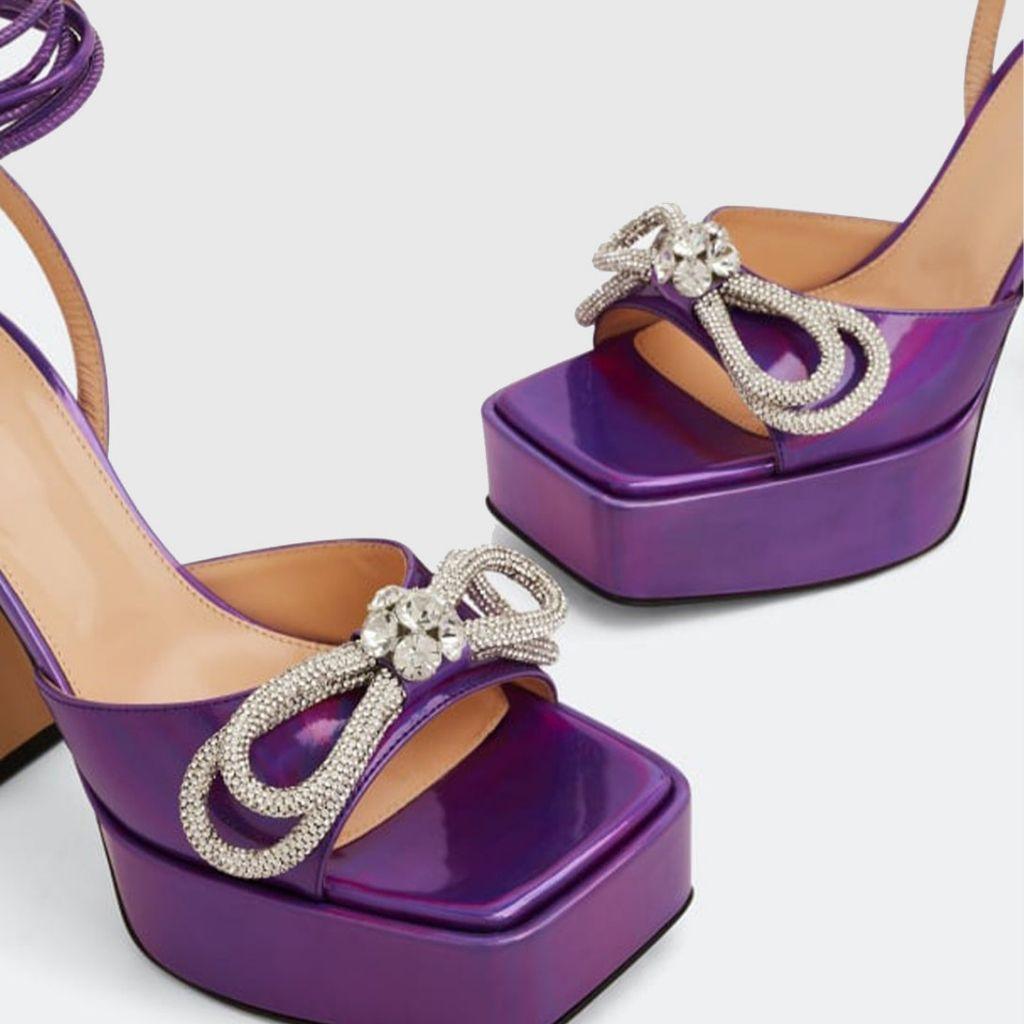 Mach & Mach double bow leather sandals