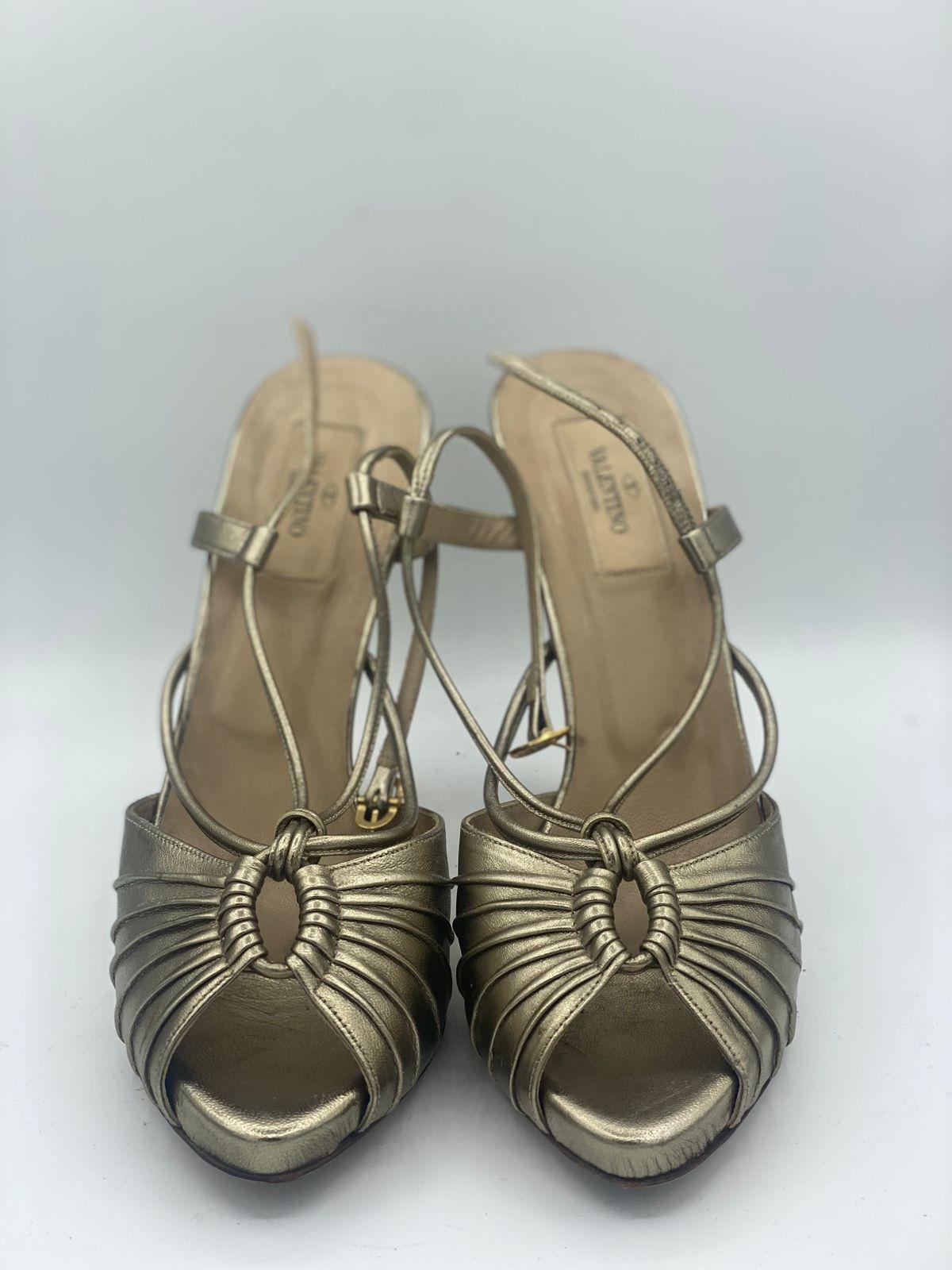Valentino Garavani Metallic Gold sandals thumbnail 2