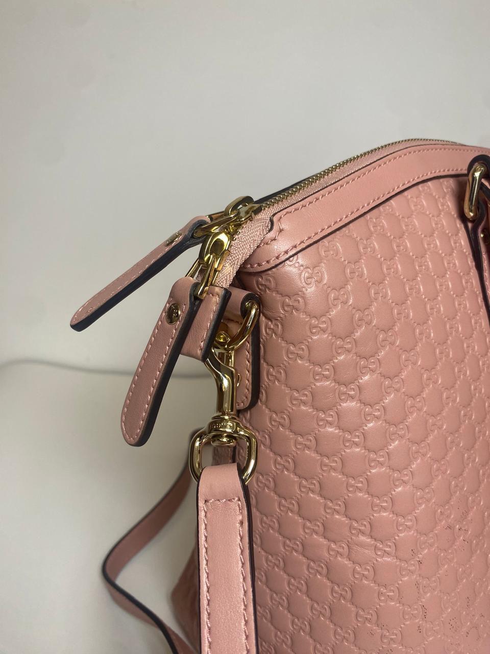 Gucci Pink Leather Dome Satchel thumbnail 2
