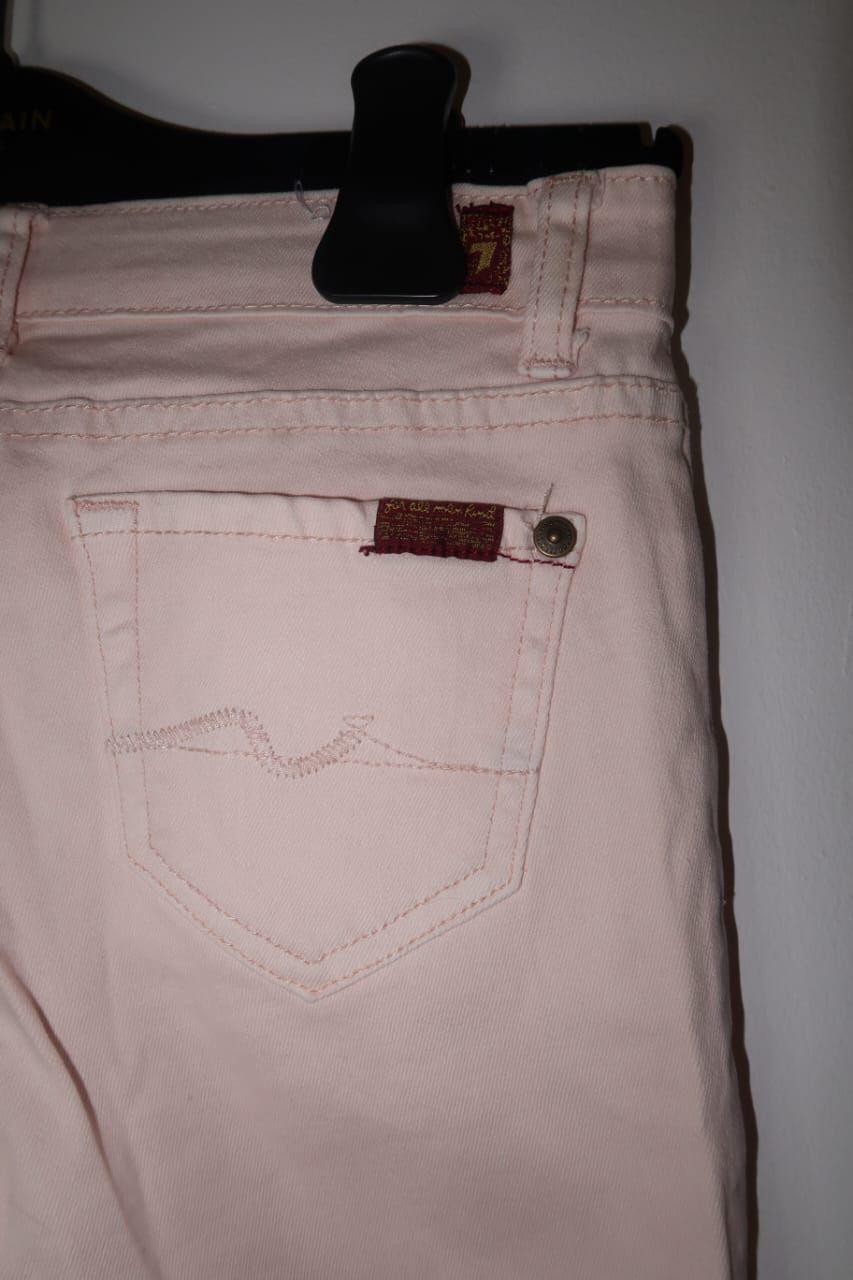 7 for all manpink peach skinny jeans thumbnail 3