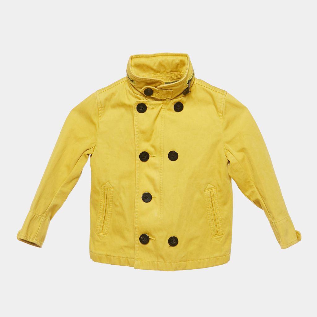 Burberry Children Yellow Cotton Button-Up Jacket
