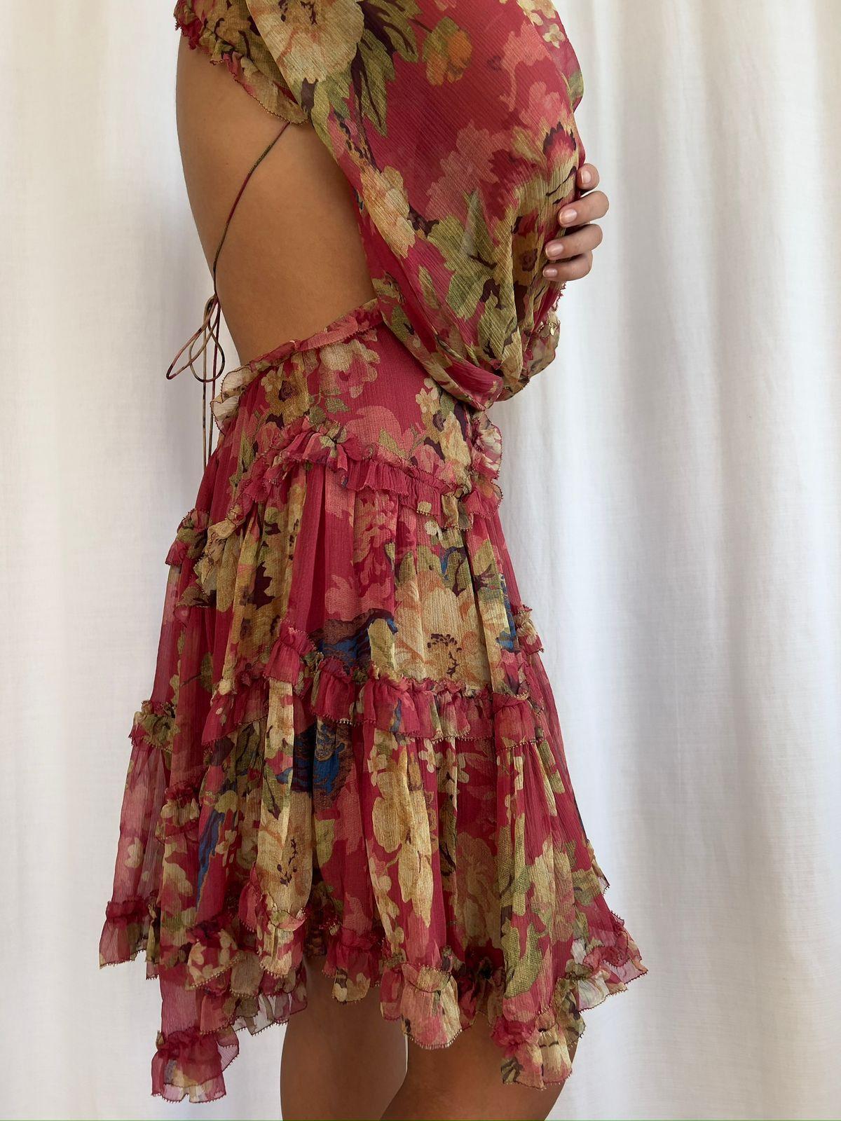 Zimmermann Melody Lace Up Short Dress thumbnail 4