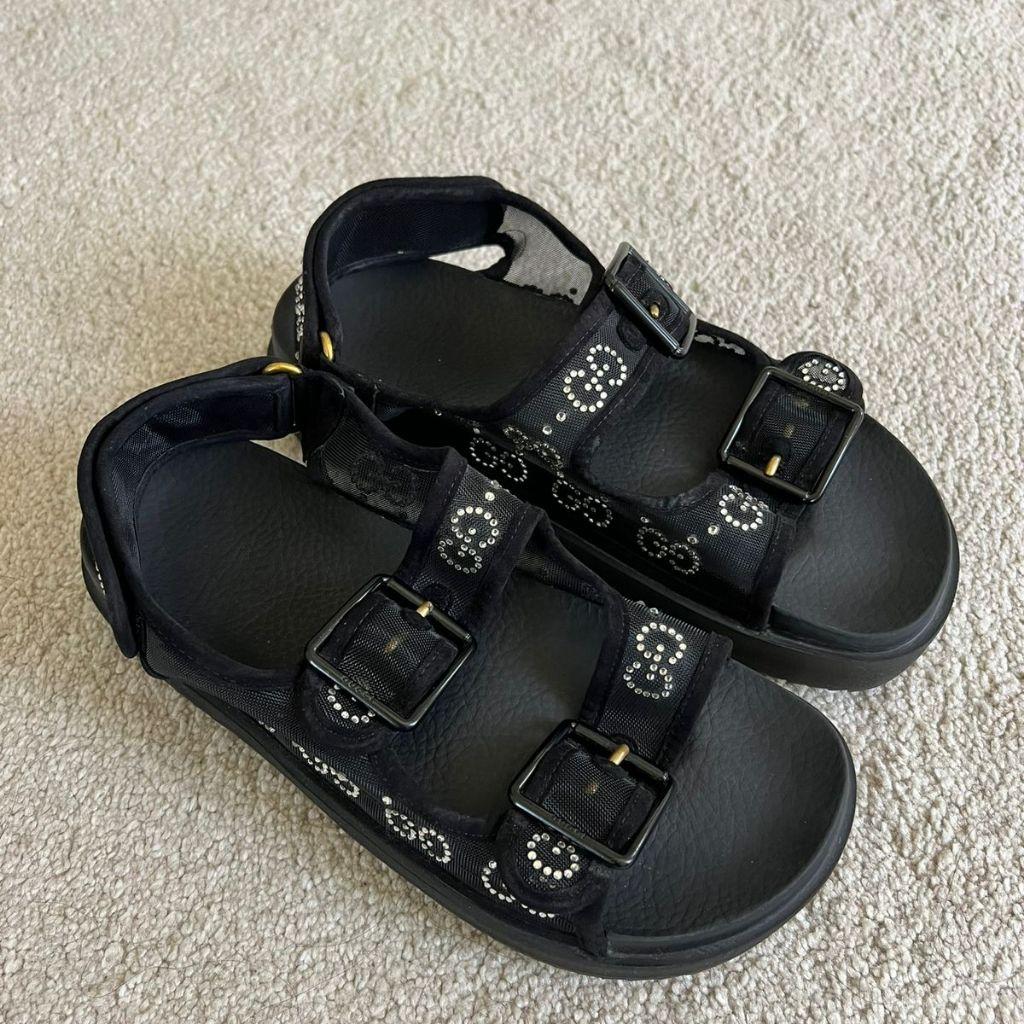Gucci Crystal Mesh Sandals thumbnail 1