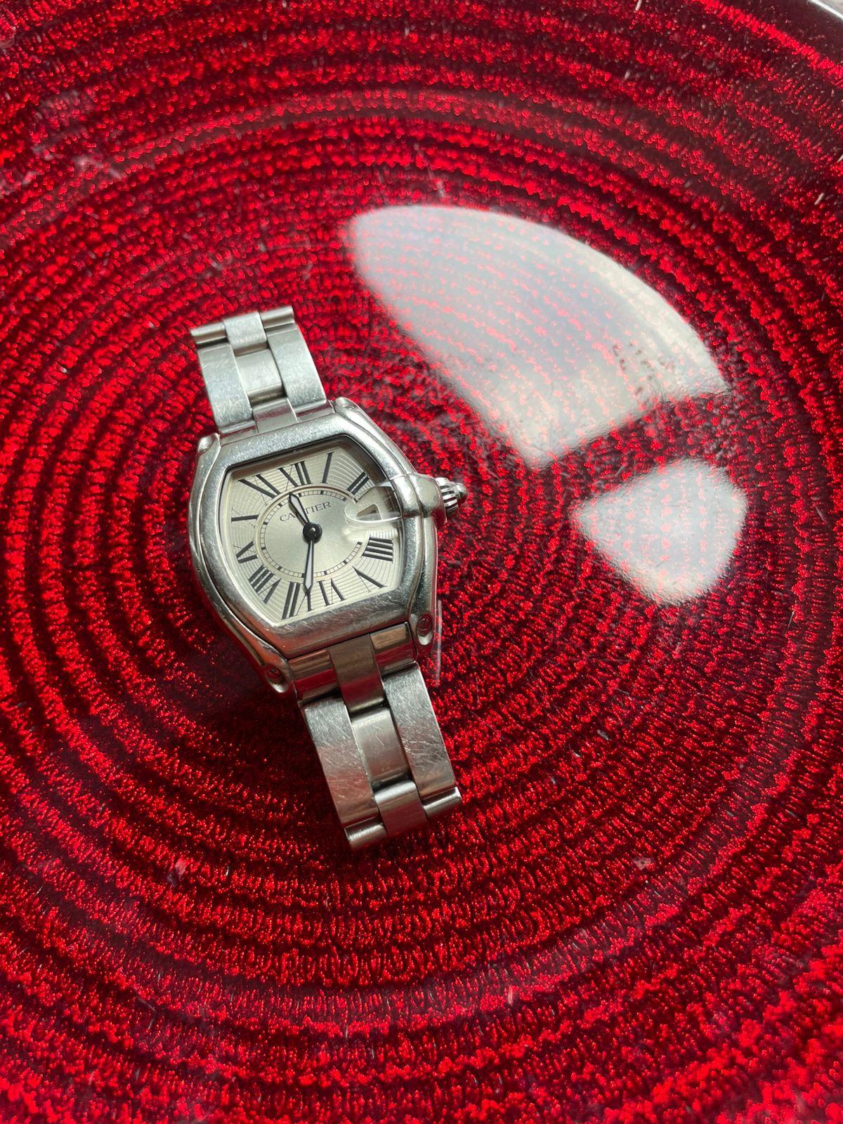 Cartier Silver Stainless Steel Roadster 2675 Women's Wristwatch 31 mm thumbnail 4
