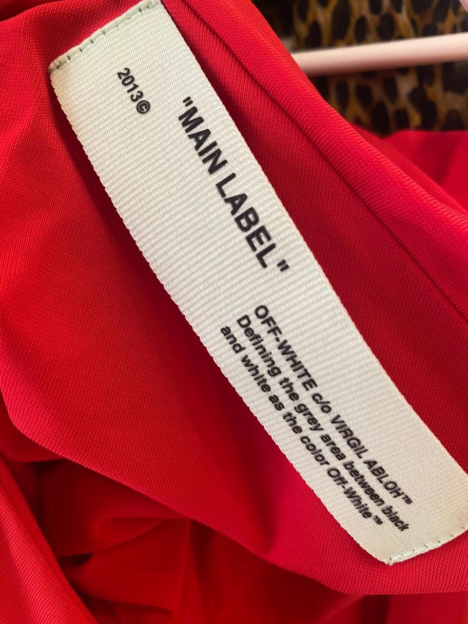 Off-white c/o Virgil Abloh Women's red print bodycon dress thumbnail 4