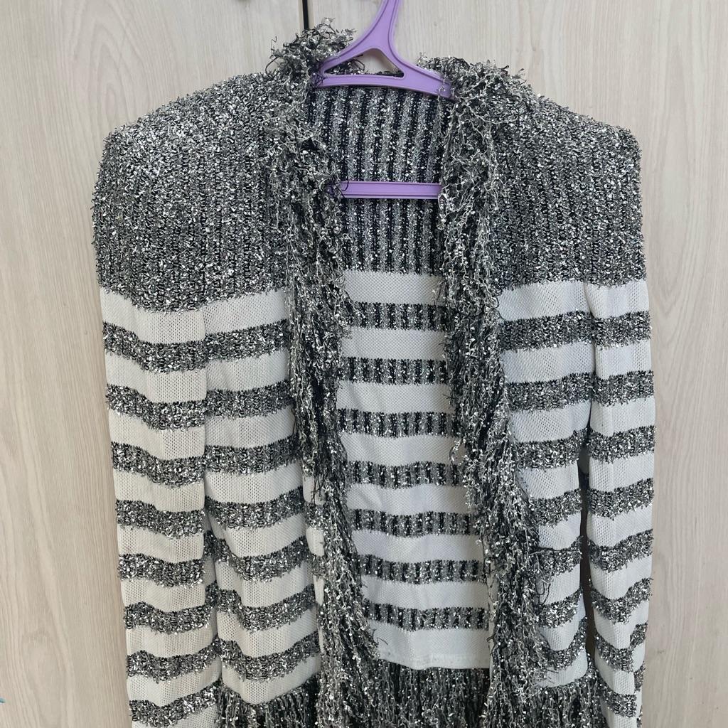Silver and white blazer thumbnail 1