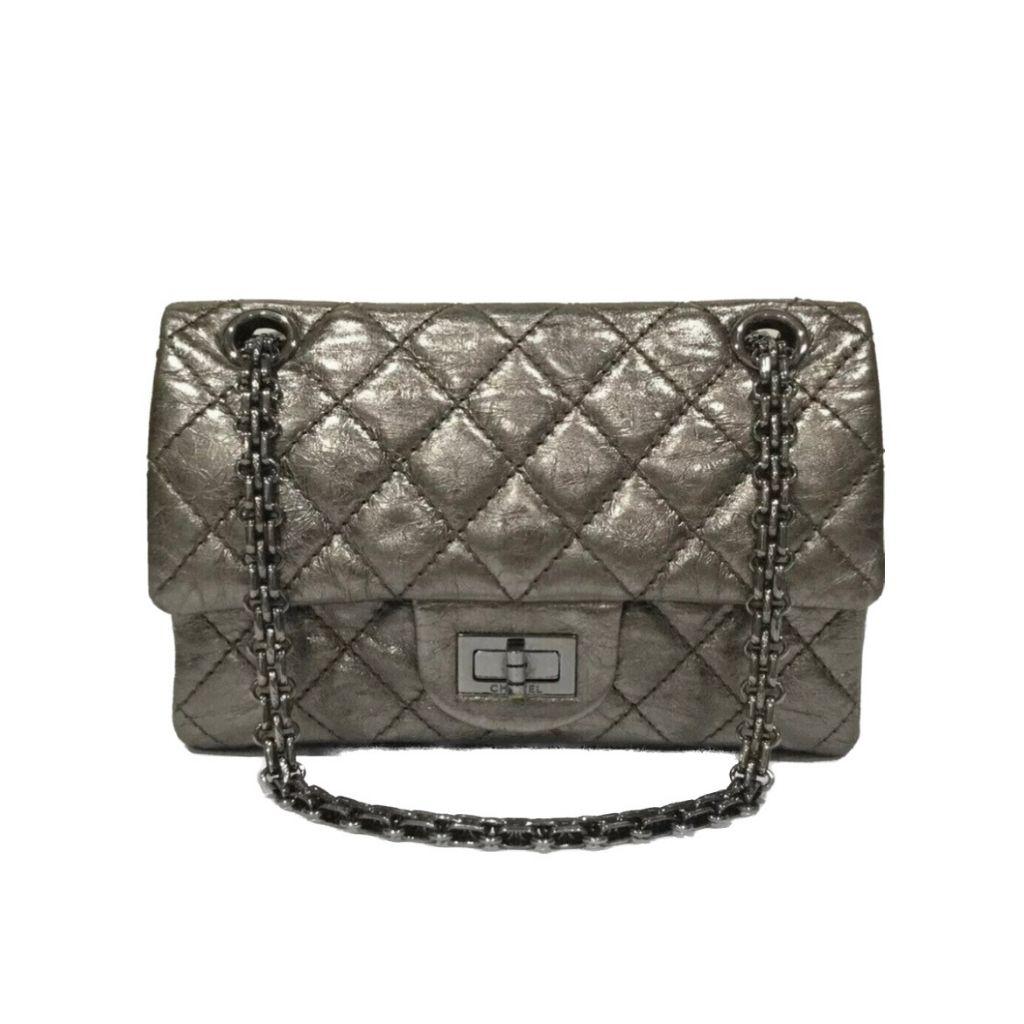 Chanel Metallic Quilted Aged Leather Reissue 2.55 Classic 227 Flap Bag thumbnail 1
