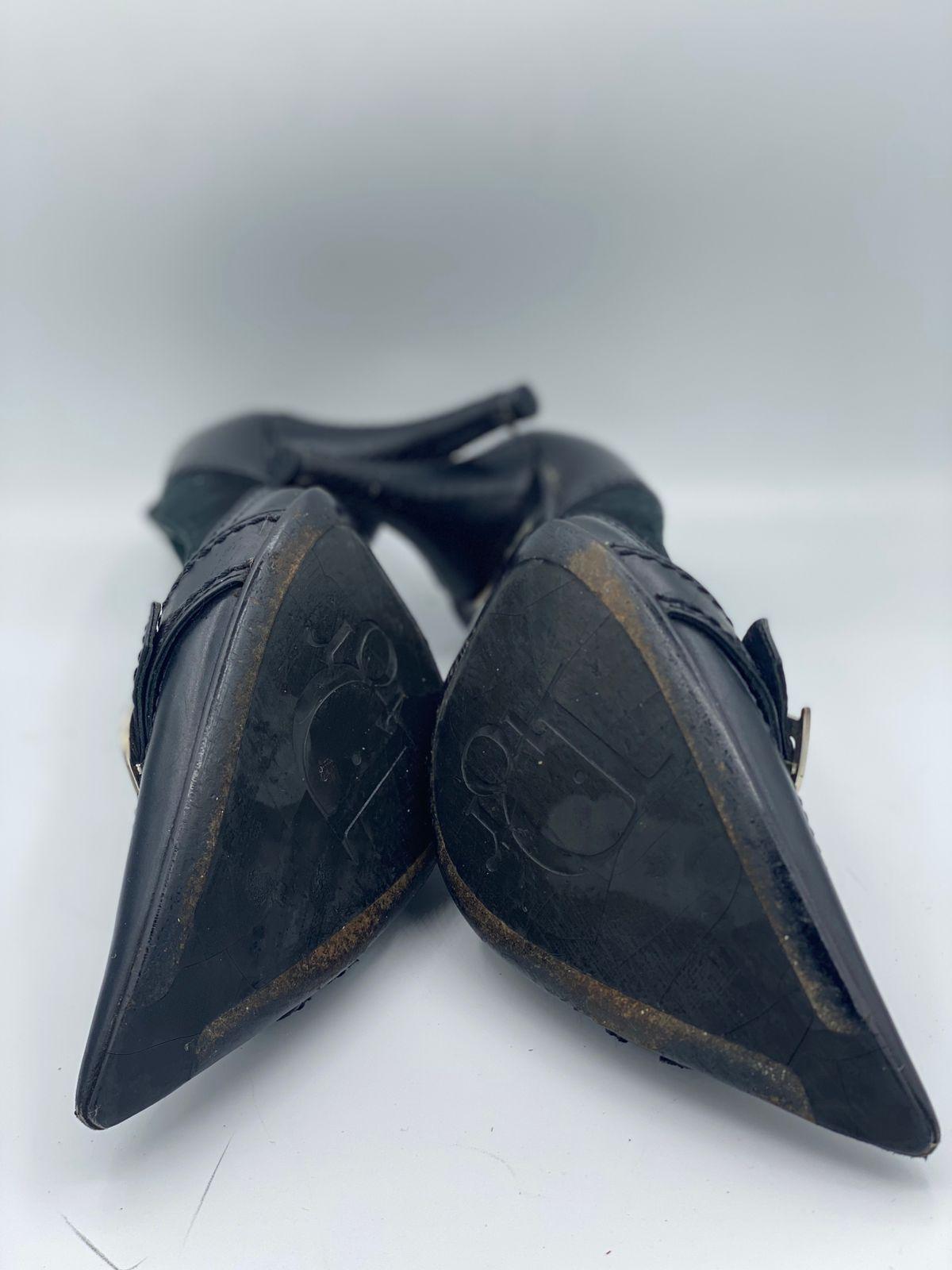Dior Black Gaucho Buckle Pumps thumbnail 3