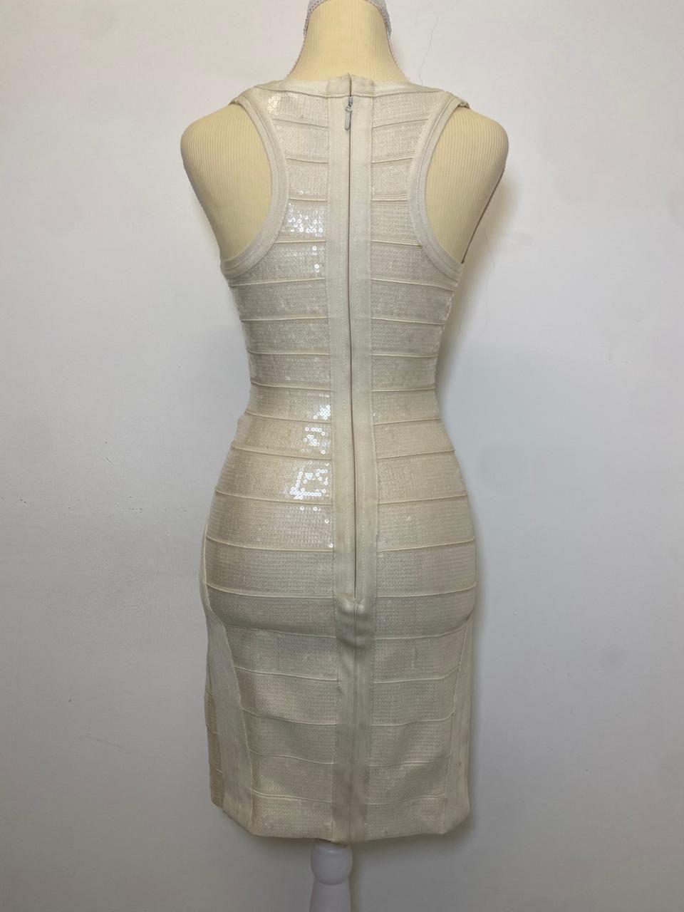 Herve Leger White Bandage Dress thumbnail 2