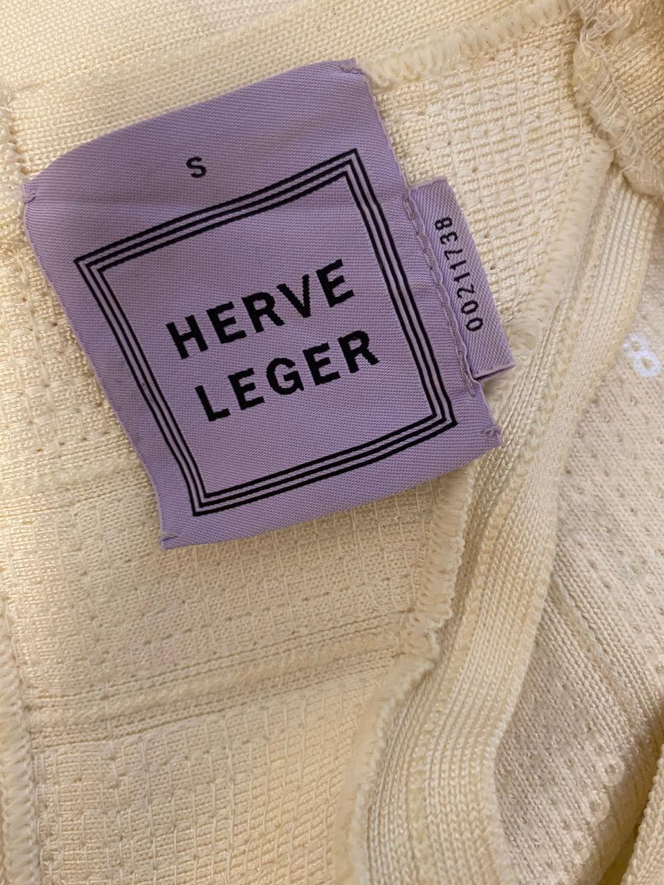 Herve Leger White Bandage Dress thumbnail 4
