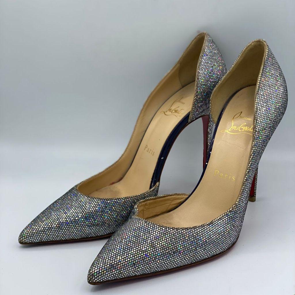 Christian Louboutin Multicolor Glitter Suede Iriza Pumps thumbnail 1