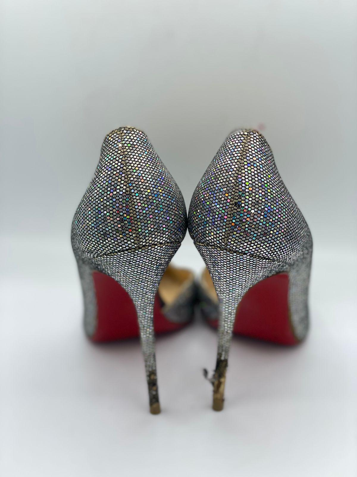 Christian Louboutin Multicolor Glitter Suede Iriza Pumps thumbnail 2