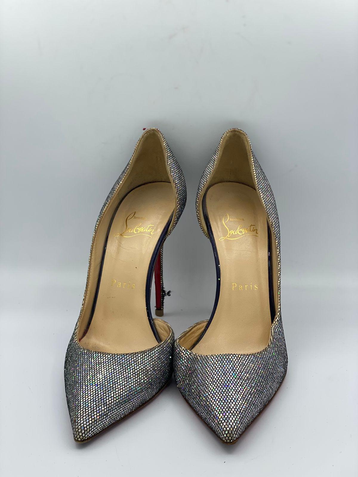 Christian Louboutin Multicolor Glitter Suede Iriza Pumps thumbnail 4