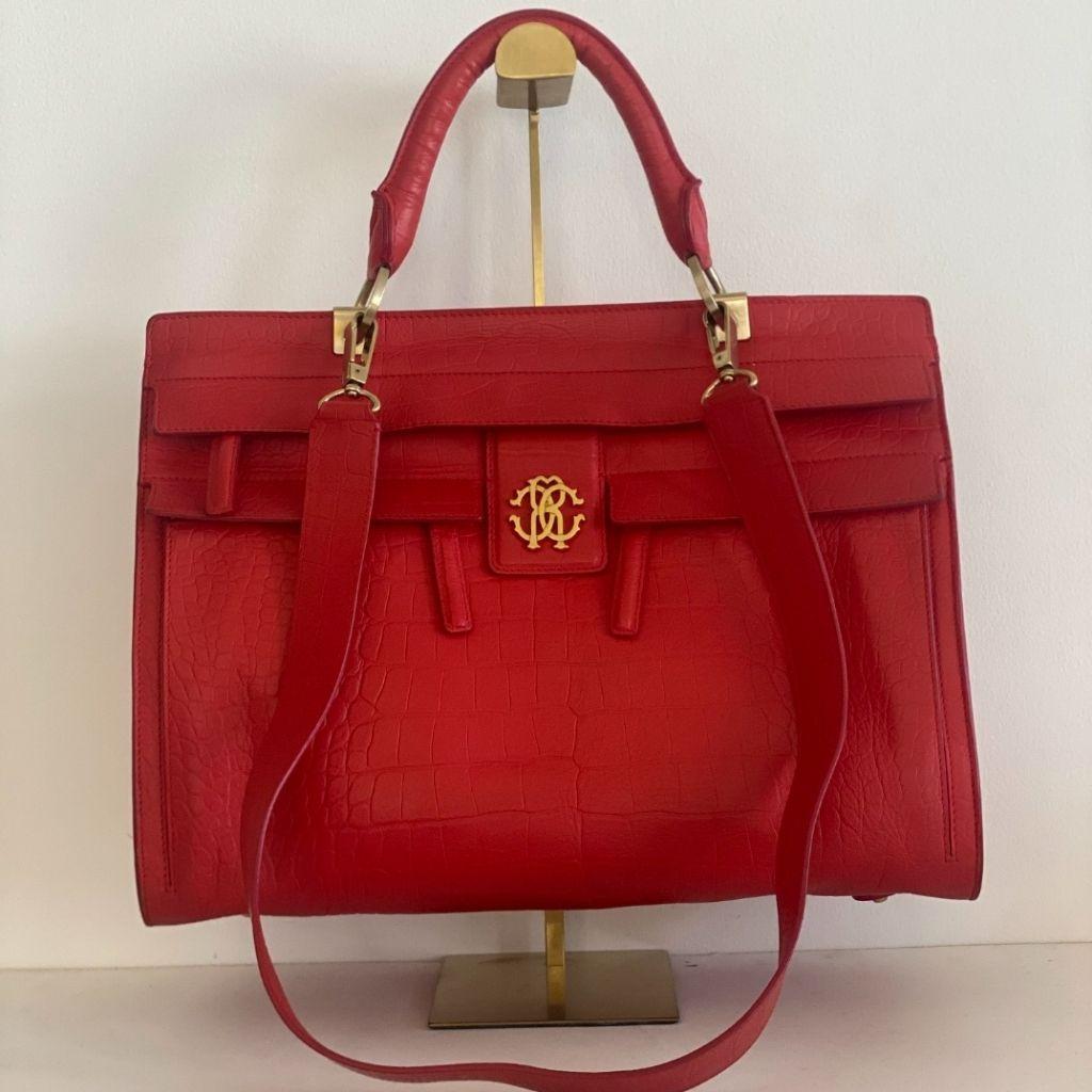Roberto Cavalli Leather Multiple Pocket Top Handle Bag thumbnail 1