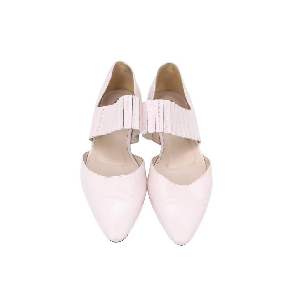 Light Pink Leather Pumps Shoes thumbnail 1