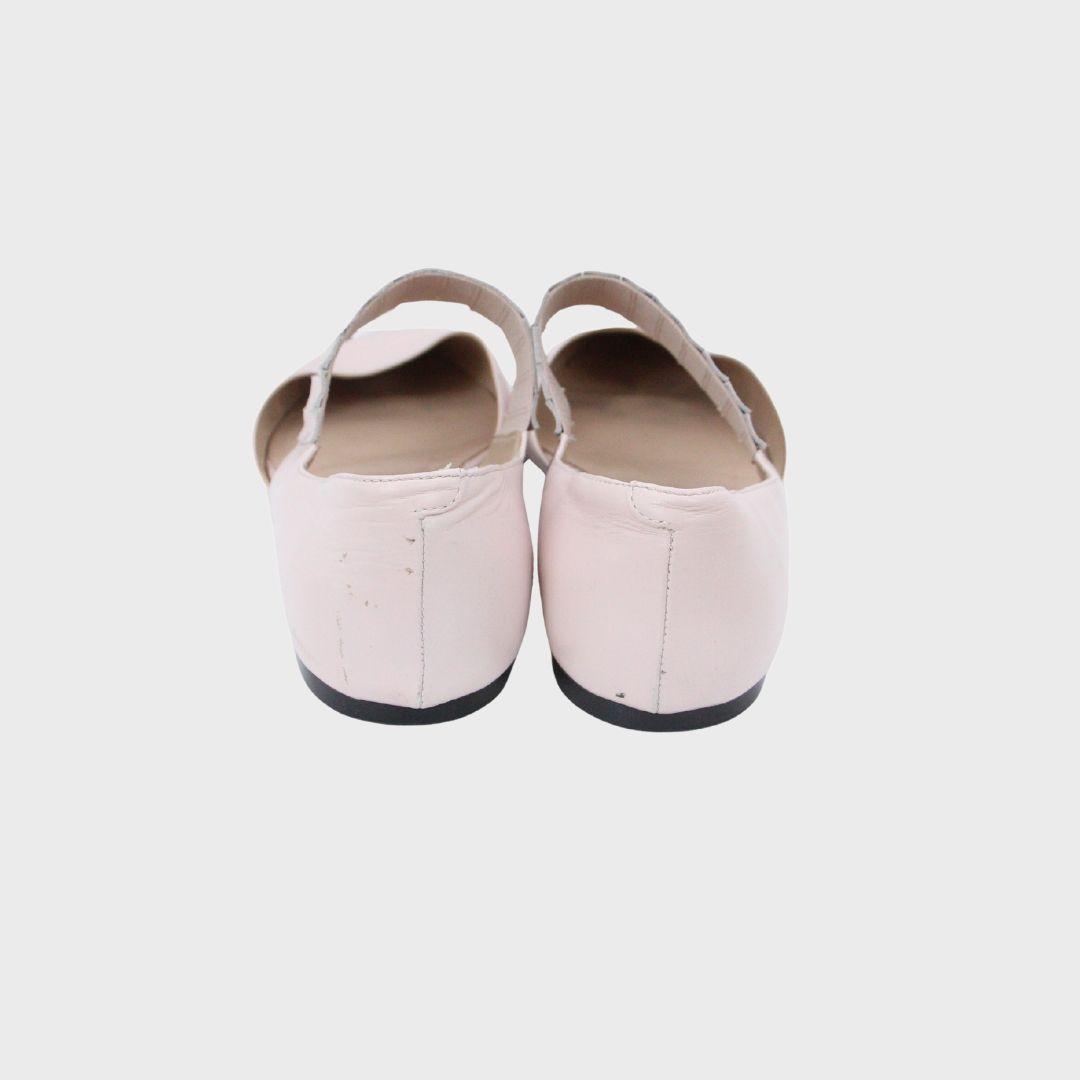 Light Pink Leather Pumps Shoes thumbnail 3