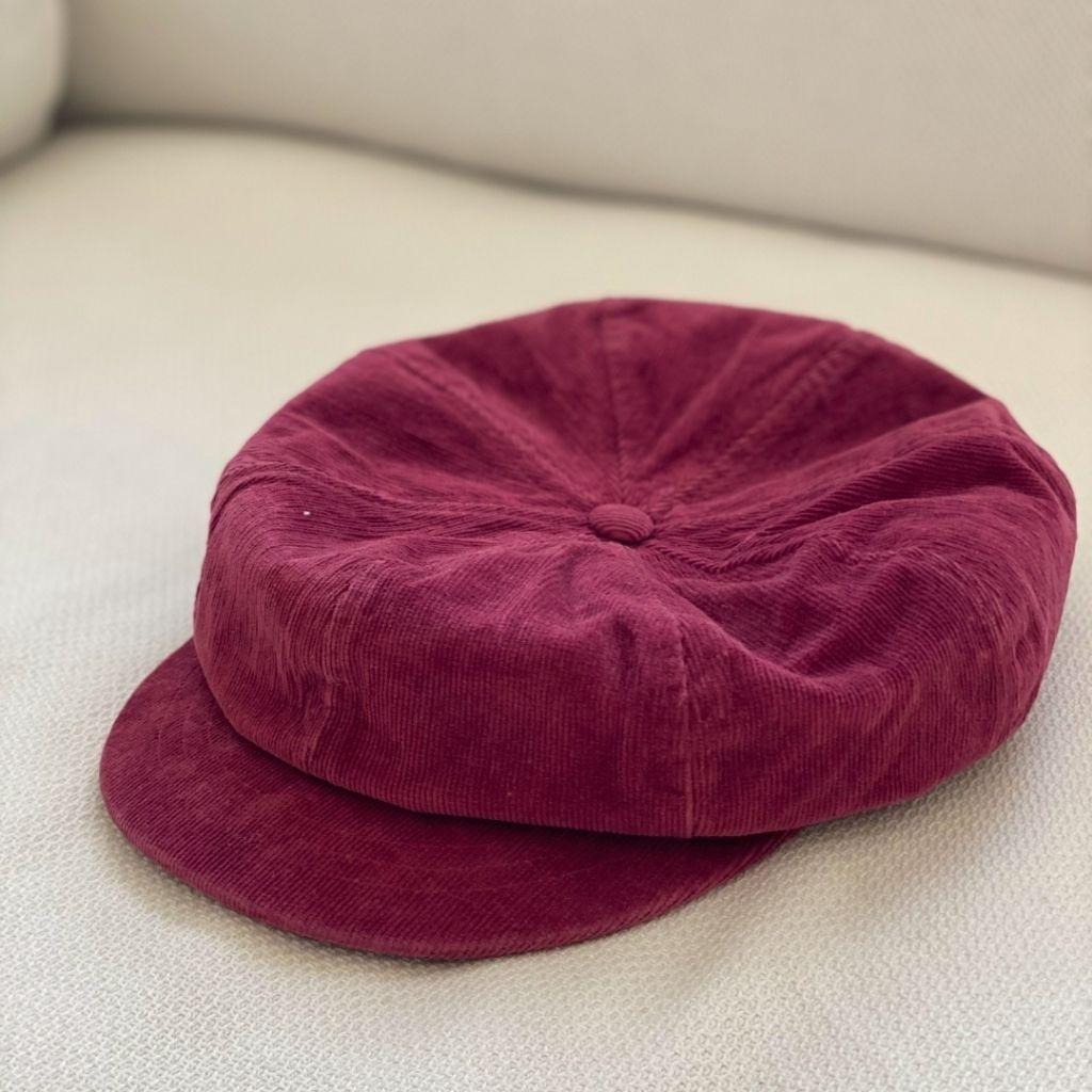D&G Rosewood Pink Corduroy Newsboy Cap