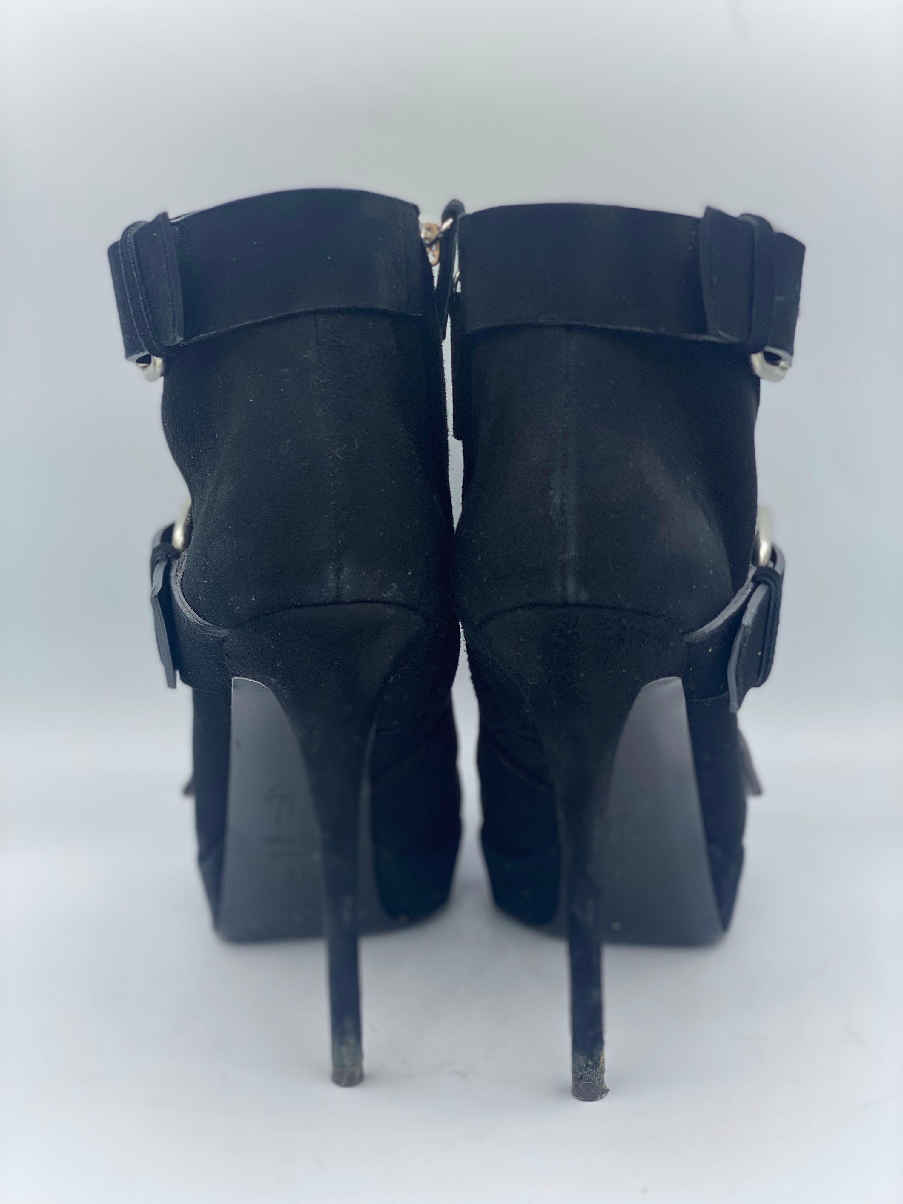 Giuseppe Zanotti Black Suede Boots thumbnail 3