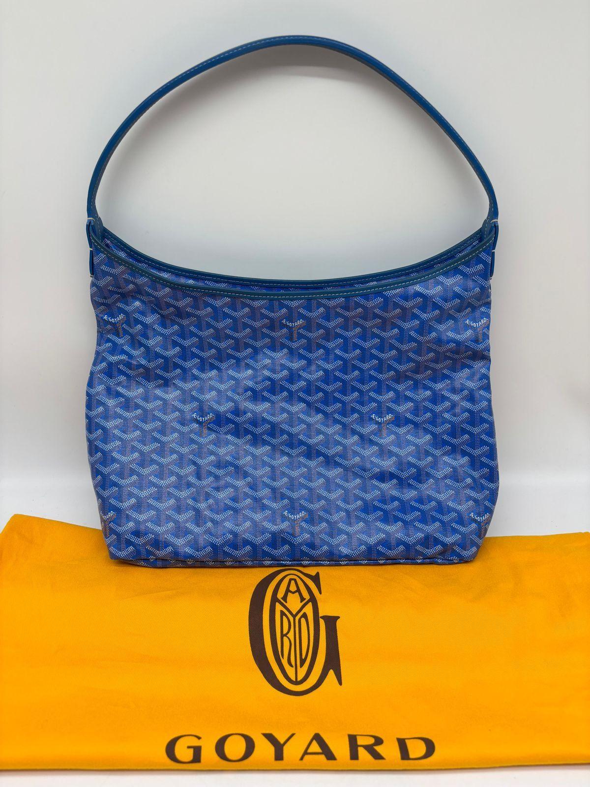 Goyard Blue Coated Canvas Boheme Hobo Bag Pm thumbnail 2