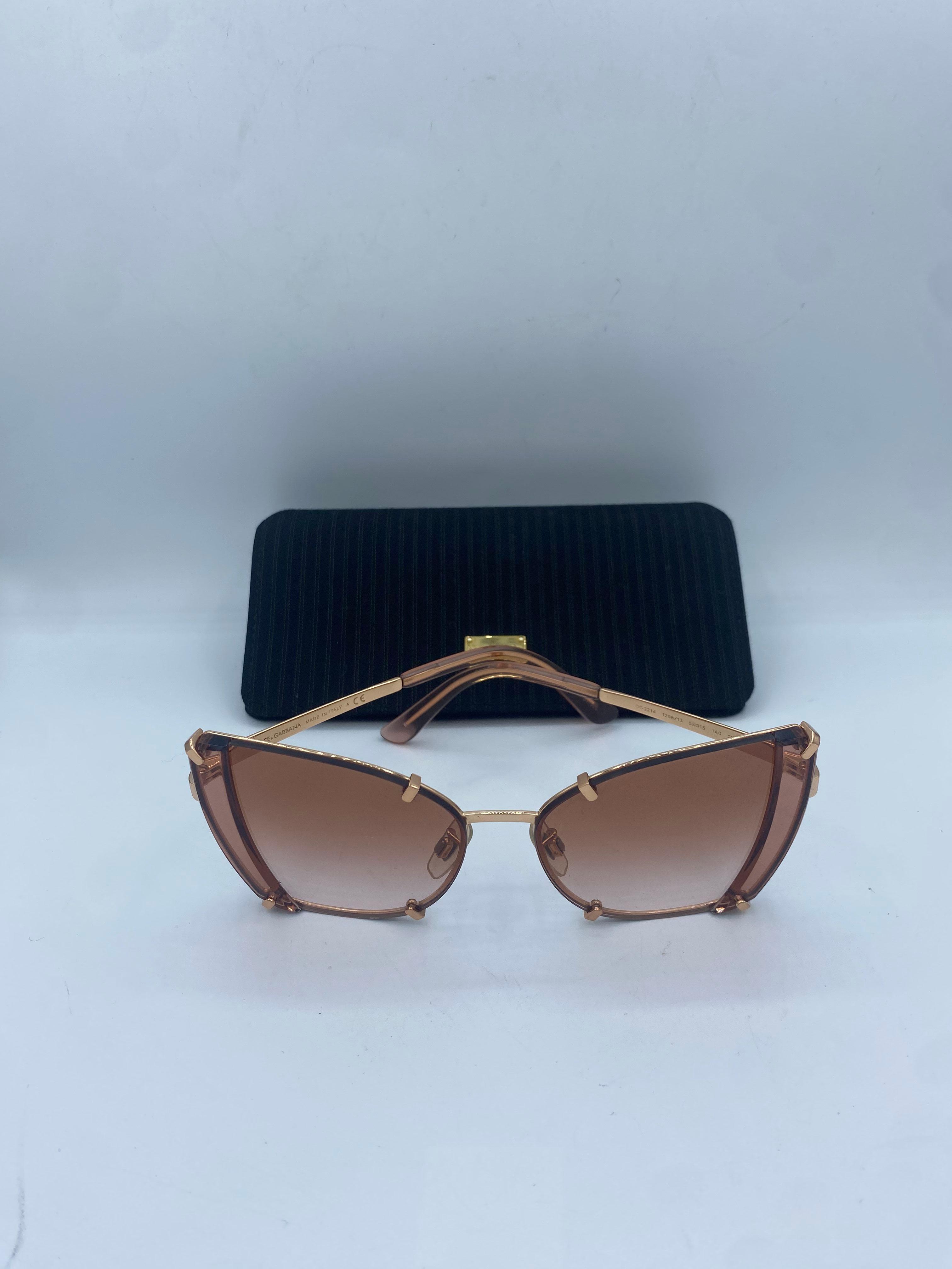 Dolce & Gabbana Brown/Gold Gradient Butterfly Sunglasses thumbnail 3