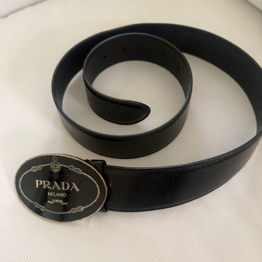 Prada black belt size 86 cm